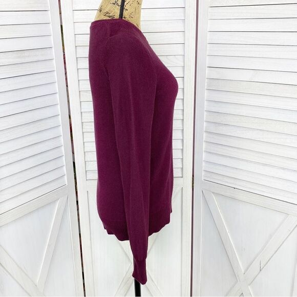 The Limited Sweater Asymmetrical Hem Pullover Tunic Maroon Size Small - Picture 3 of 12